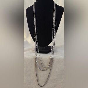Elegant Silver Layered Necklace by AEO